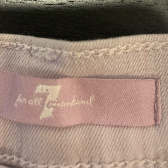 Mid Roll Shorts 7 for all mankind. Size 30 in a light violet color  NWOT. Button - Picture 7 of 7